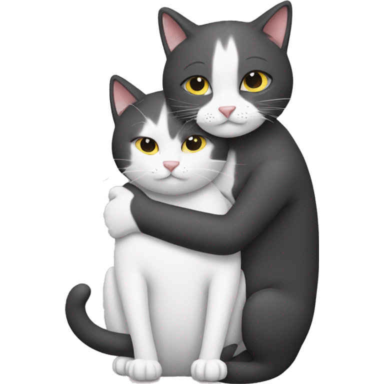 cat hugs cat emoji