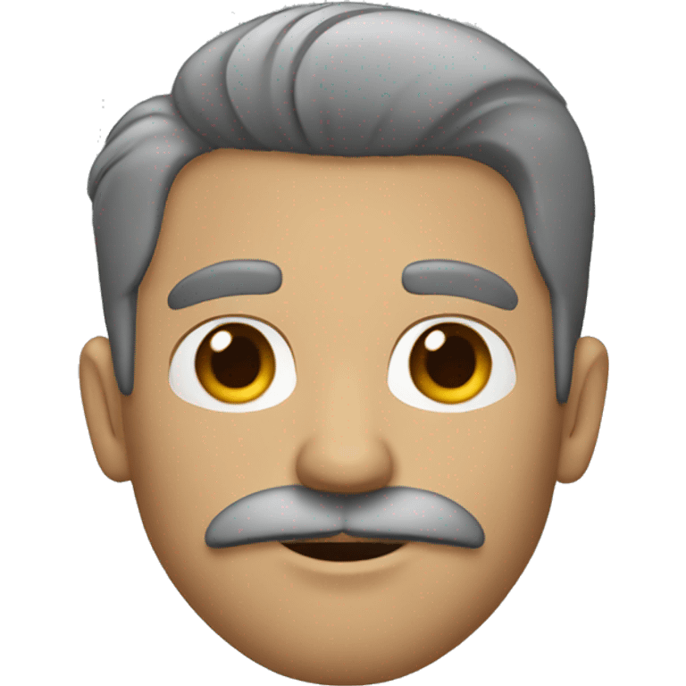 hombre pelo gris sin barba ni bigote emoji