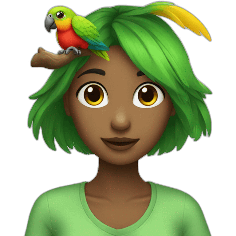 parrot lover girl emoji