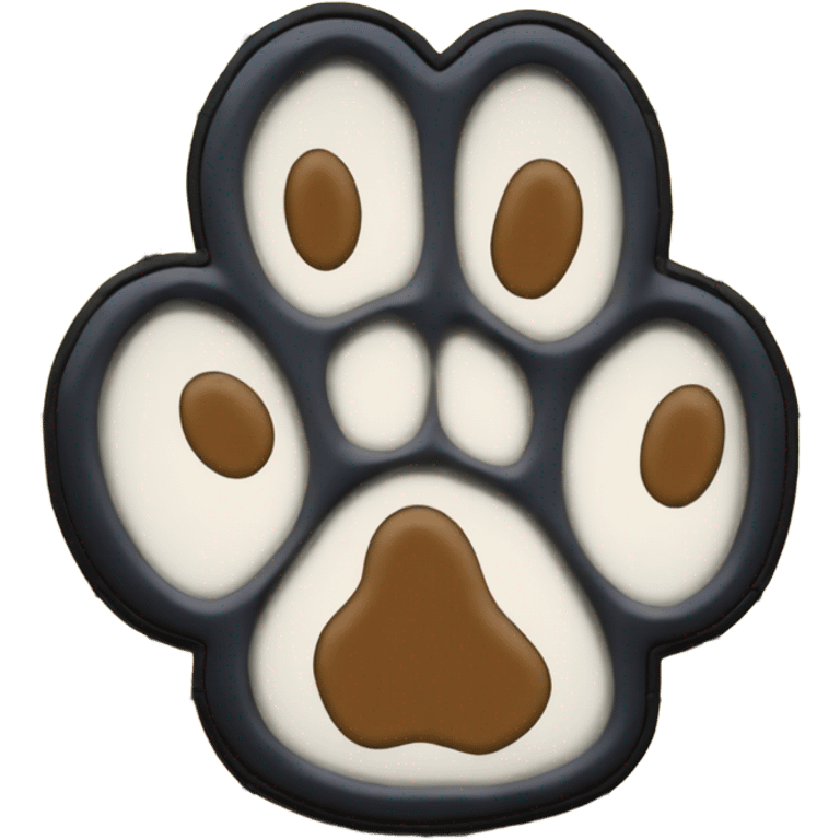 Stained glass dig paw emoji