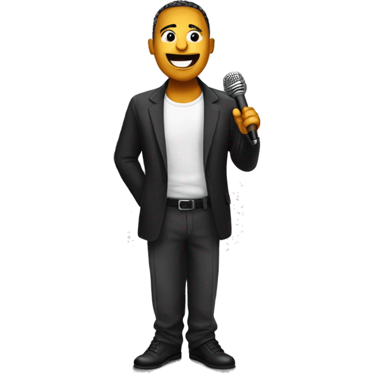 standup comedian with mic emoji