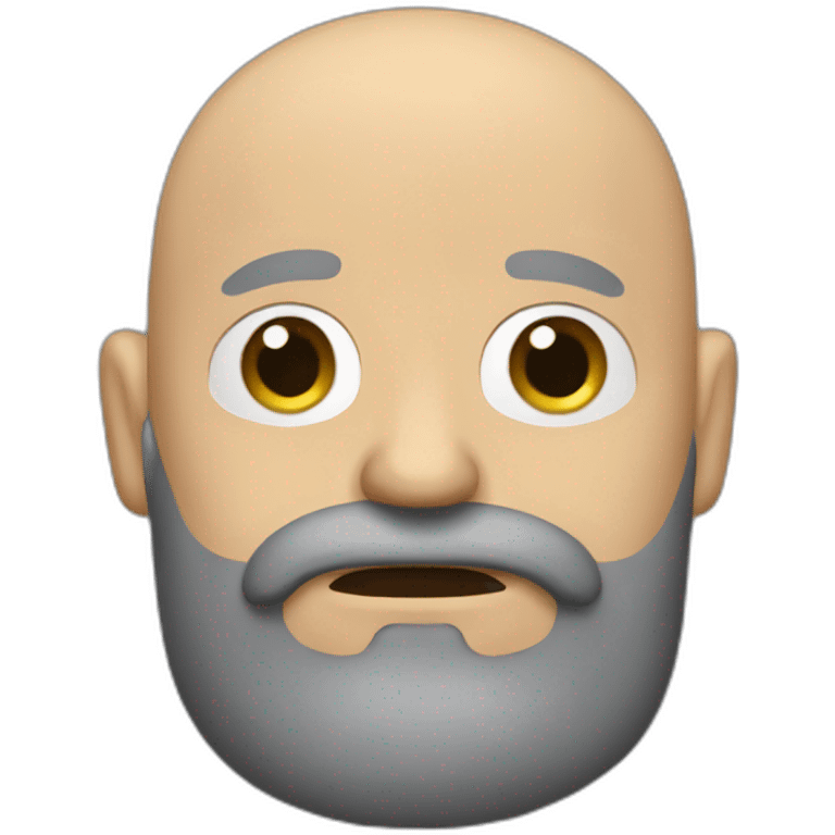 Señor Juan Cuesta, bald with beard, depressed emoji