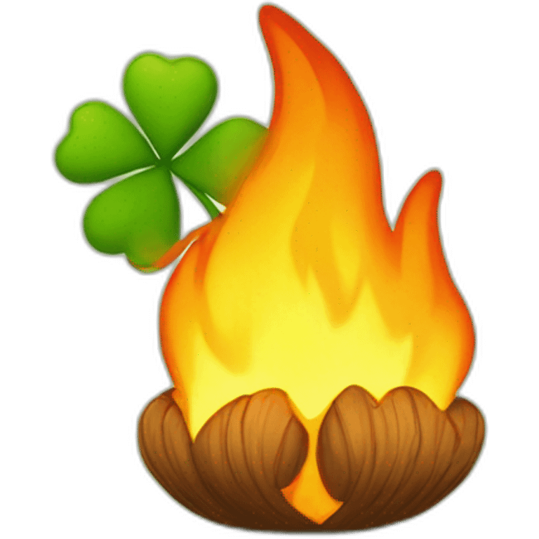 Fire and Clover emoji