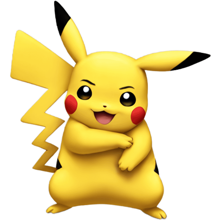 Pikachu hug Pikachu emoji