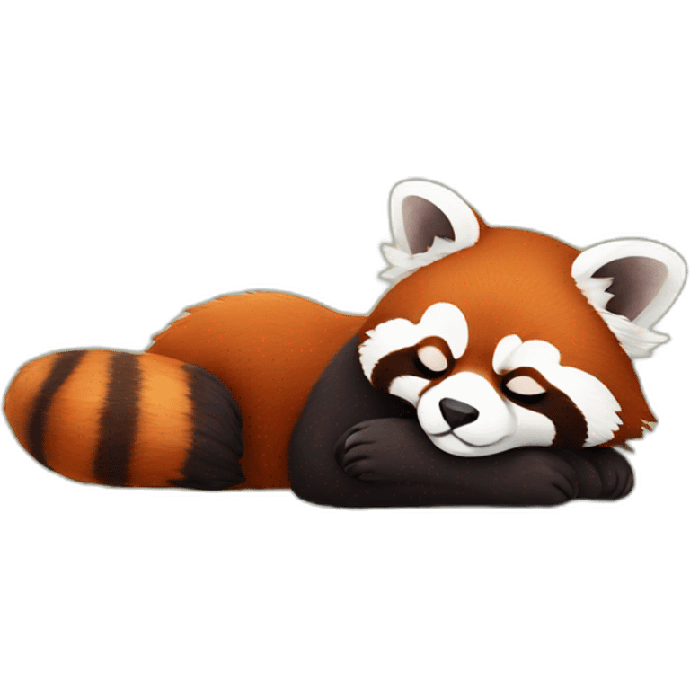 the red panda is sleeping emoji