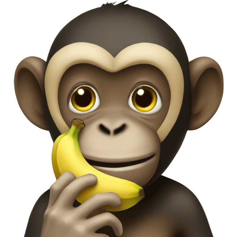 Monkey eating banana  emoji