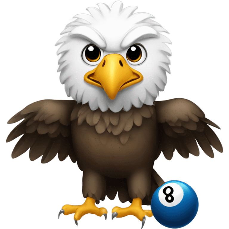 eagle with 8 ball  emoji