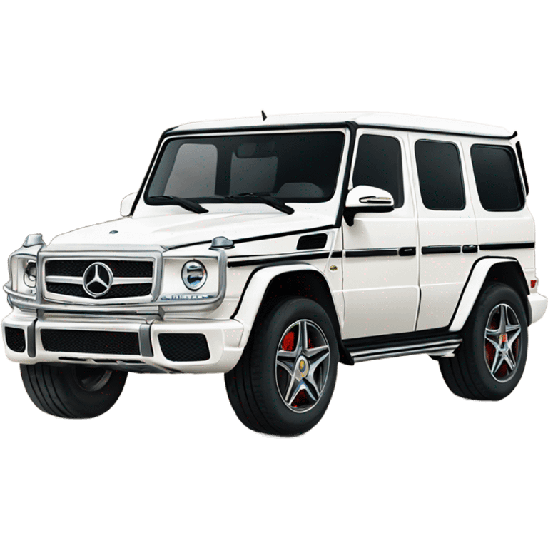 White Mercedes gwagon emoji