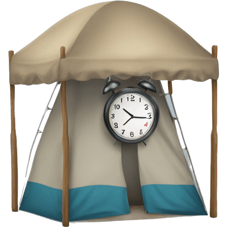 Tent with clock time 10 emoji