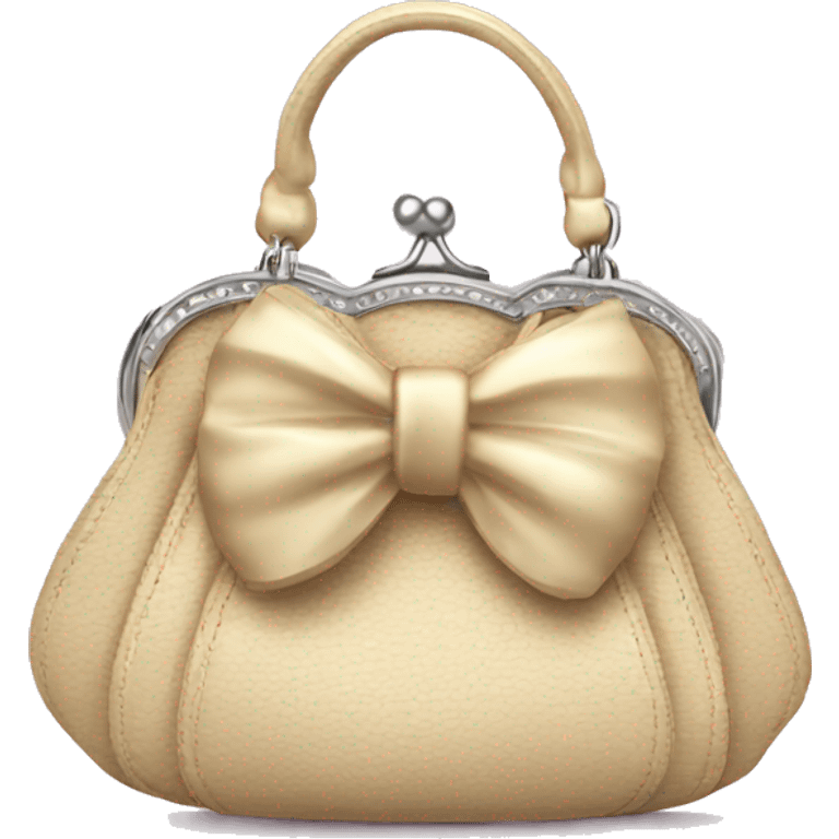 coquette purse with bow emoji