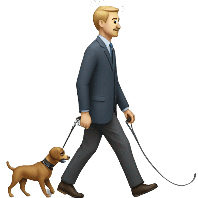 man with a walking leash emoji