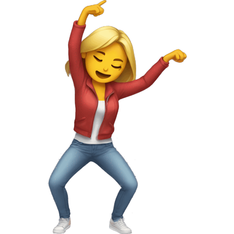 Woman dabbing emoji