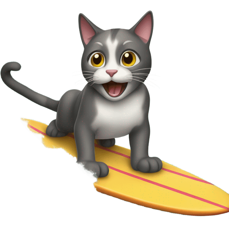 cat surfing emoji