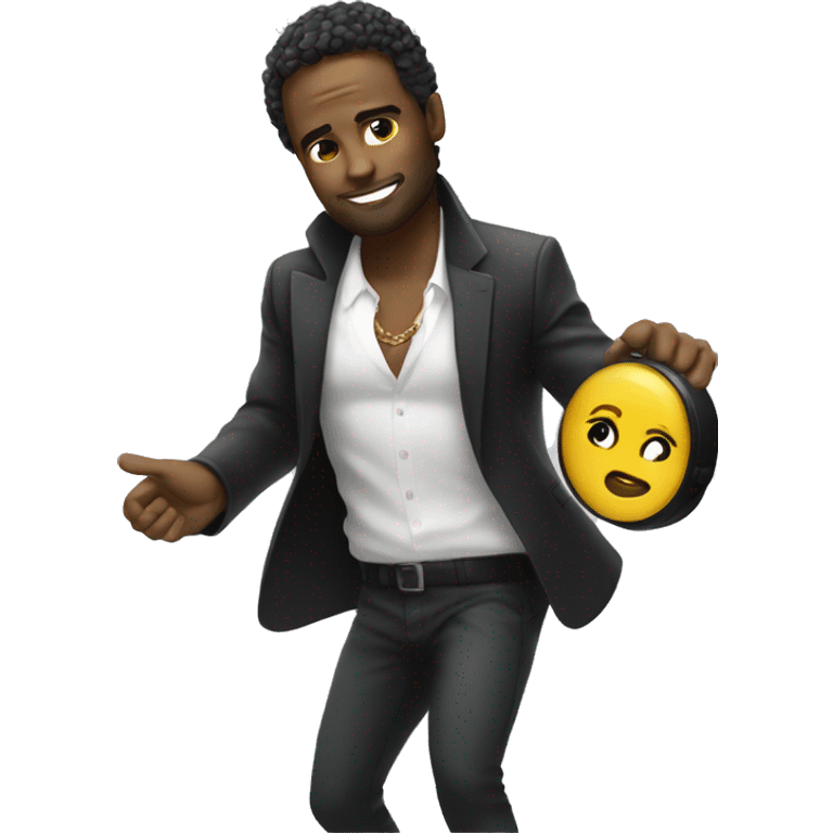 Persona que le gusta bailar con vinilo emoji