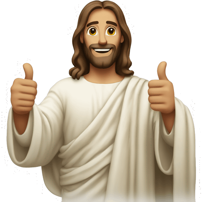 Jesus with thumbs up emoji