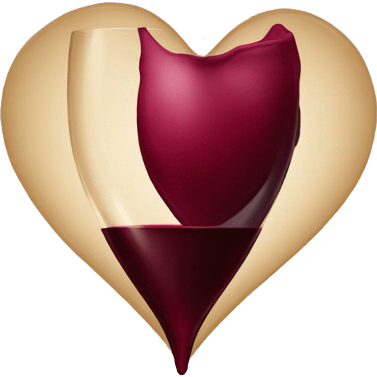 wine color heart emoji