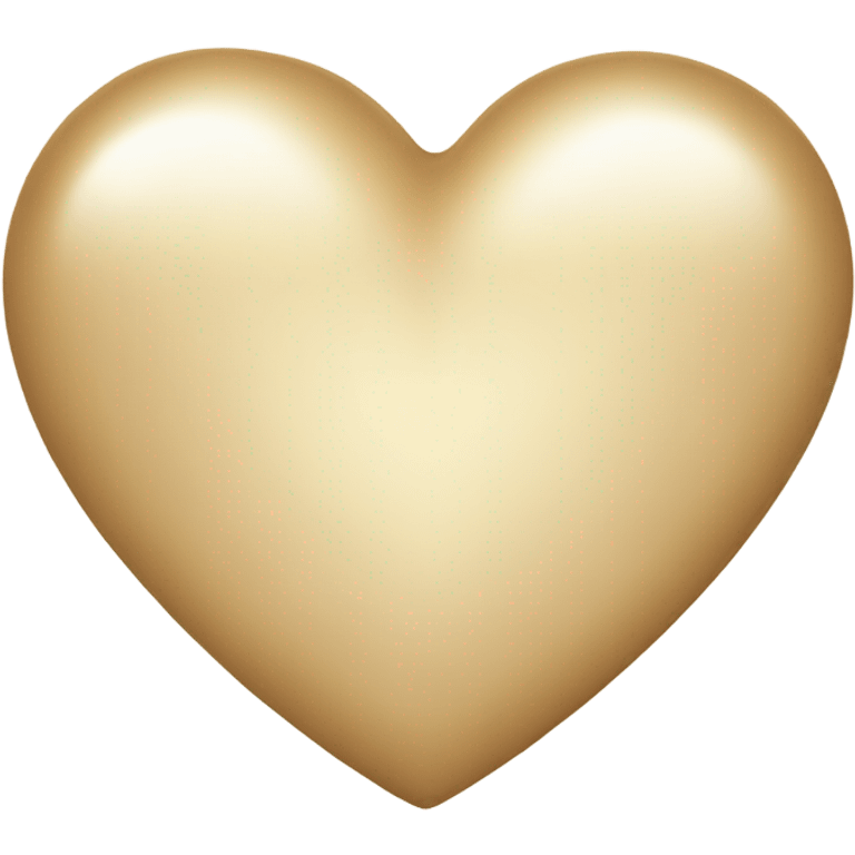 Shiny beige heart emoji