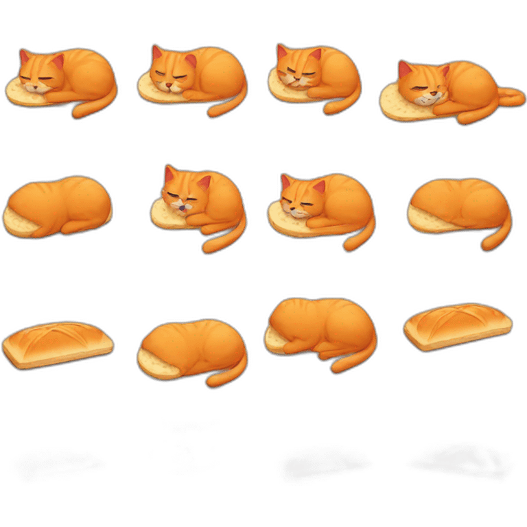 red cat dying after eating bread emoji