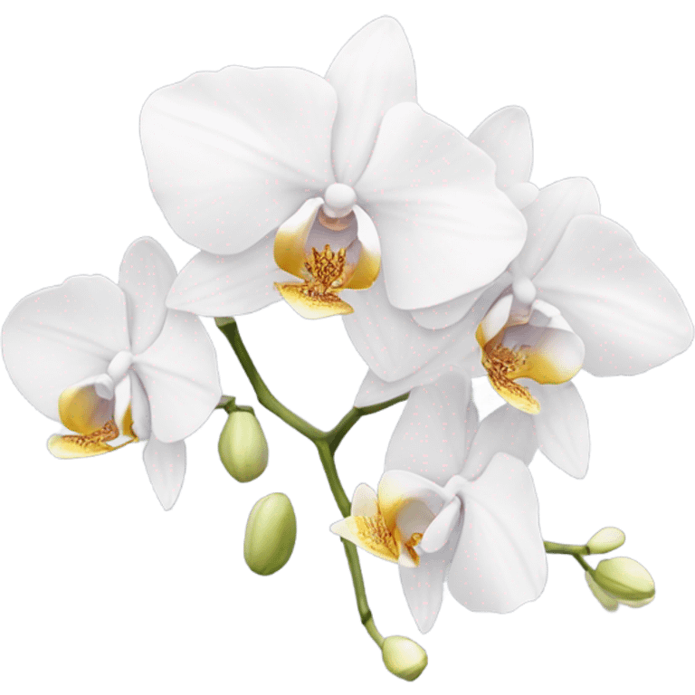 orchid with white flowers emoji