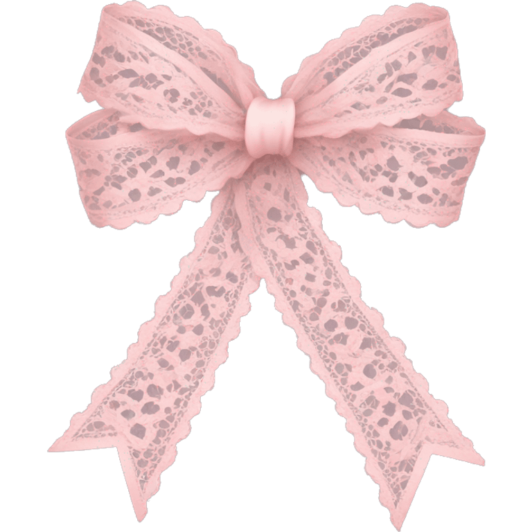 Light pink ribbon lace emoji