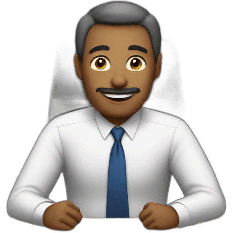 office man at the table emoji