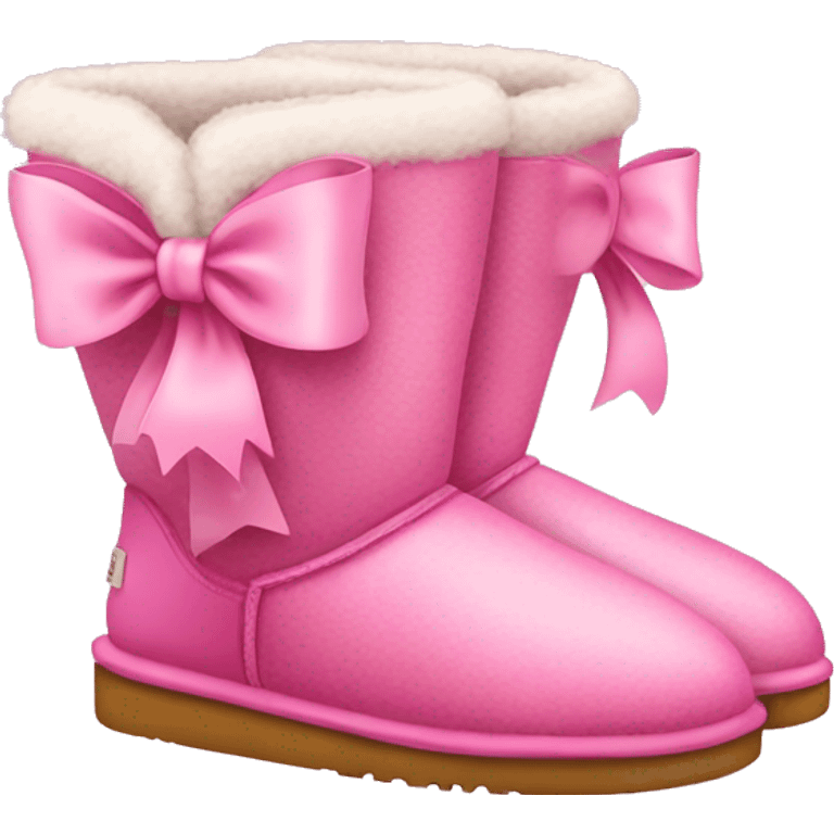 pink uggs with bows emoji