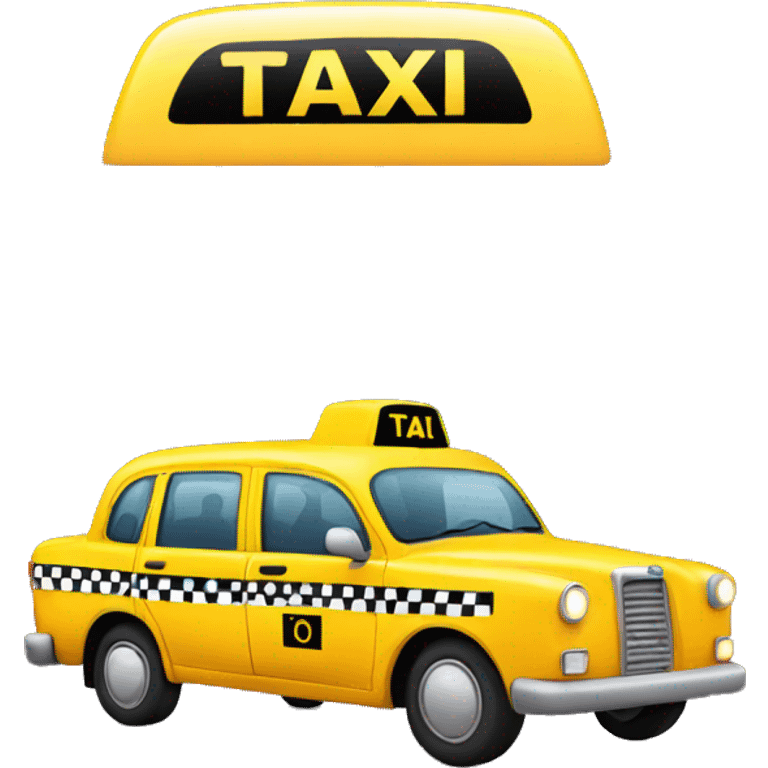 taxi with an "a" emoji