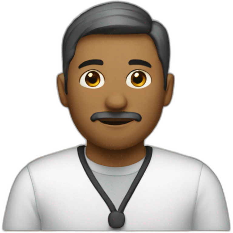 Man in conference emoji