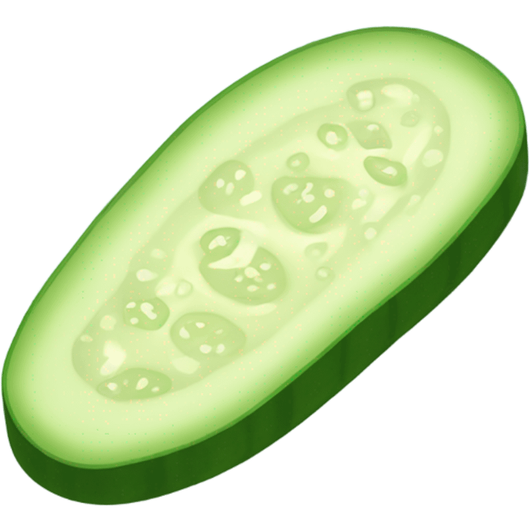 single rounded slice of cucumber emoji