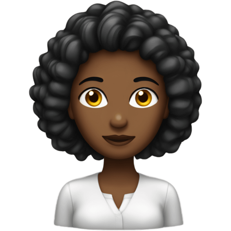 femme noire avec une perruque emoji