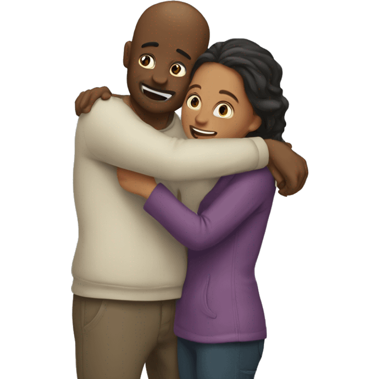 A truthful hug between two people emoji