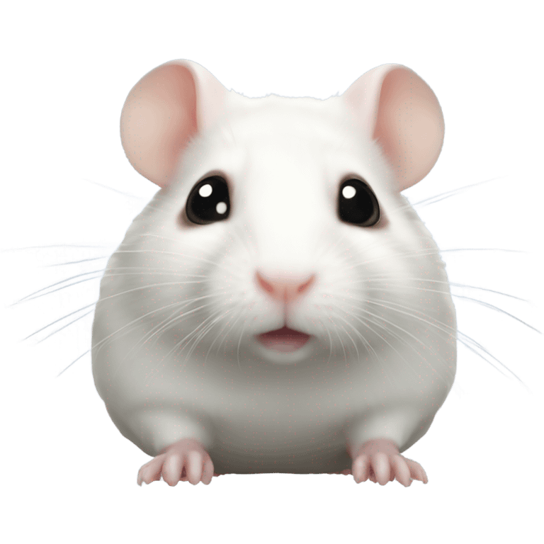 white syrain hamster  emoji