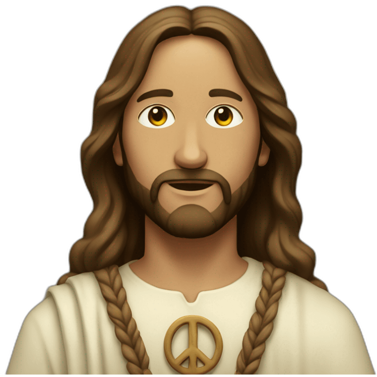 Hippie peace jesus emoji