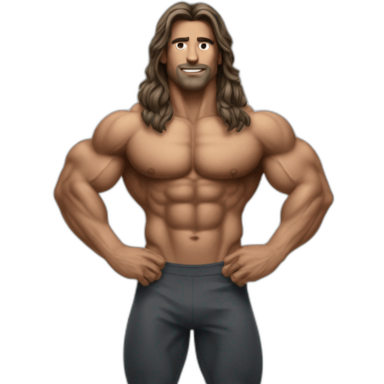 LONG HAIRED BODYBUILDER emoji