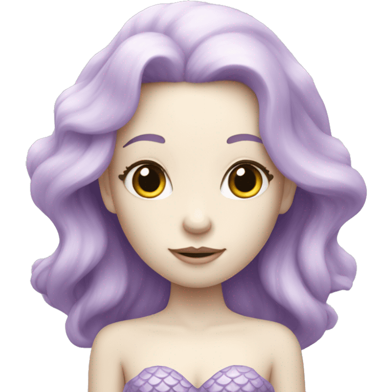 pale skinned purple mermaid  emoji