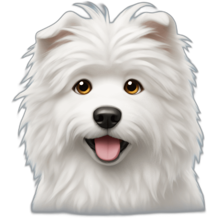 white fluffy dog called tuffy emoji