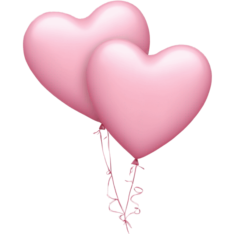 3 pastel pink heart balloons emoji