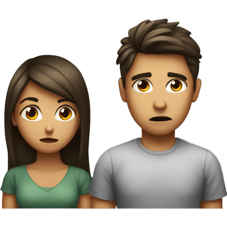 girl is disgusted at boy emoji