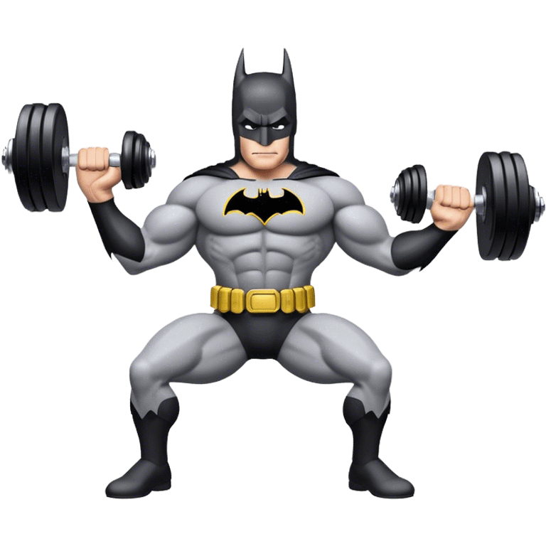 Batman with dumbell emoji