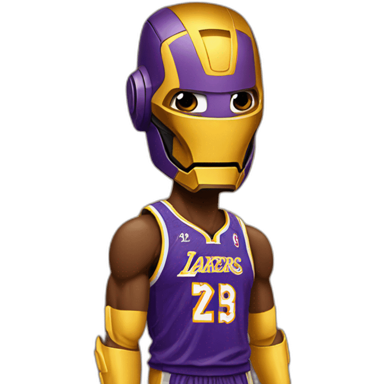 Iron Man avec le maillot des Lakers emoji