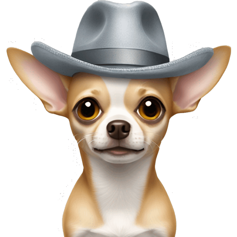 Chihuahua with a hat ￼ emoji