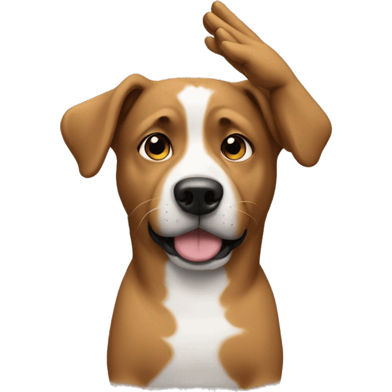 dog salute emoji