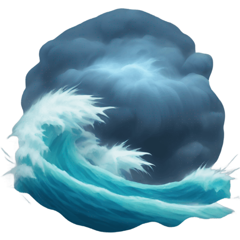 ocean and storm emoji