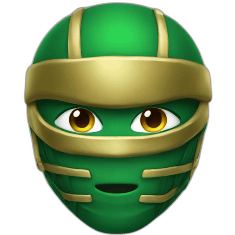 Gold and green ninja  emoji