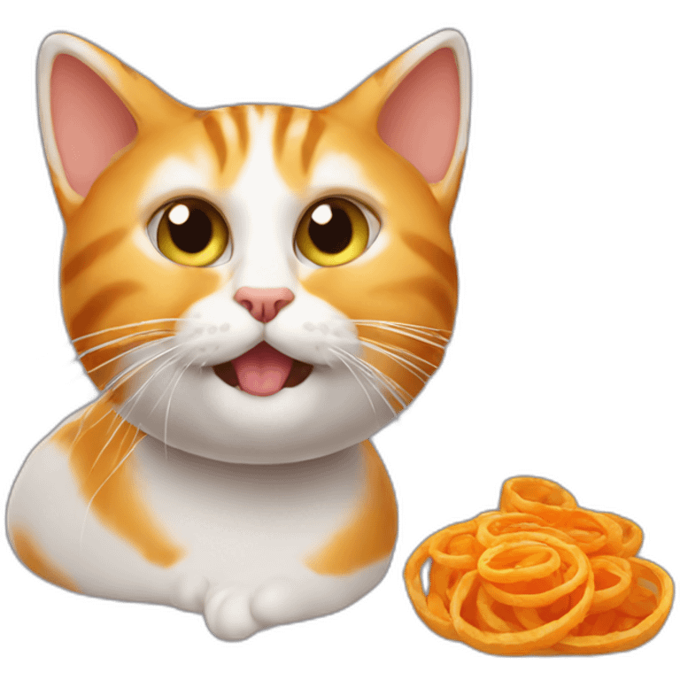 cat eating jalebi emoji