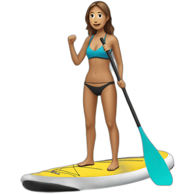 Stand up paddle girl emoji