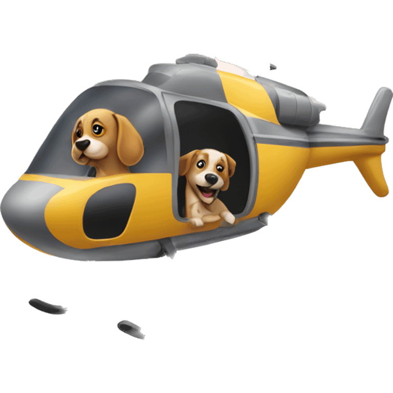 Dog on a helicopter  emoji