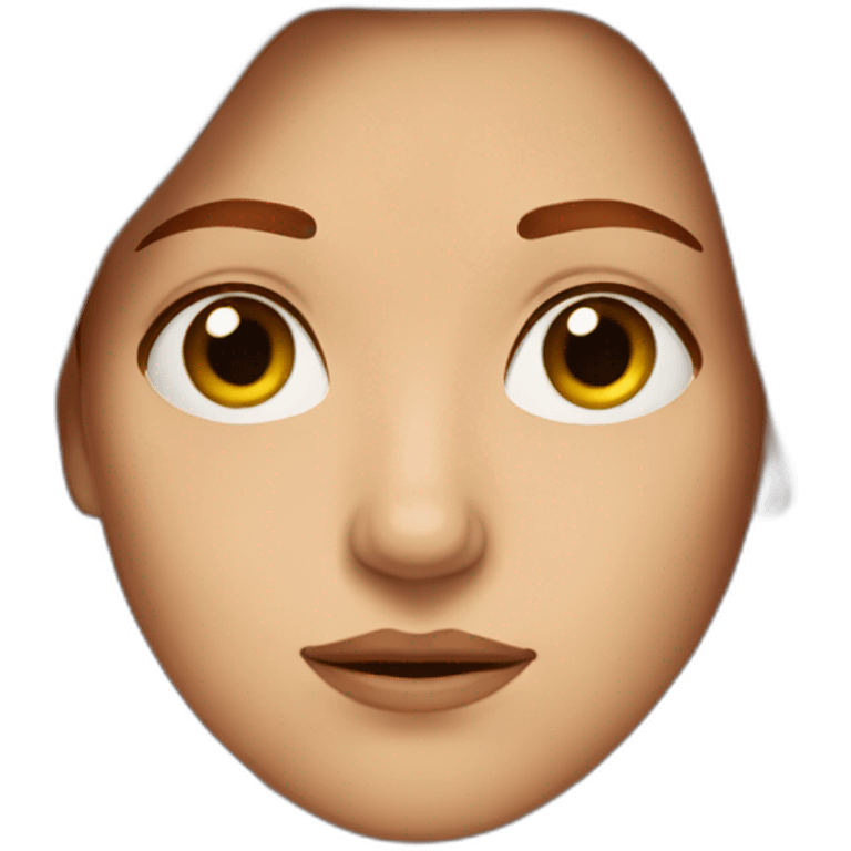 Frowning woman with long auburn hair emoji