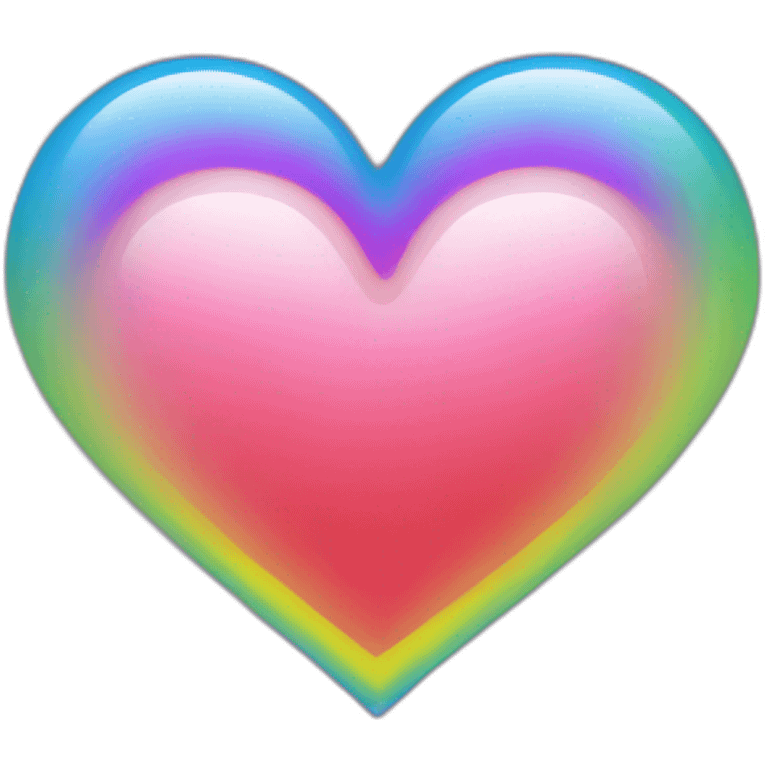 Rainbow color heart emoji