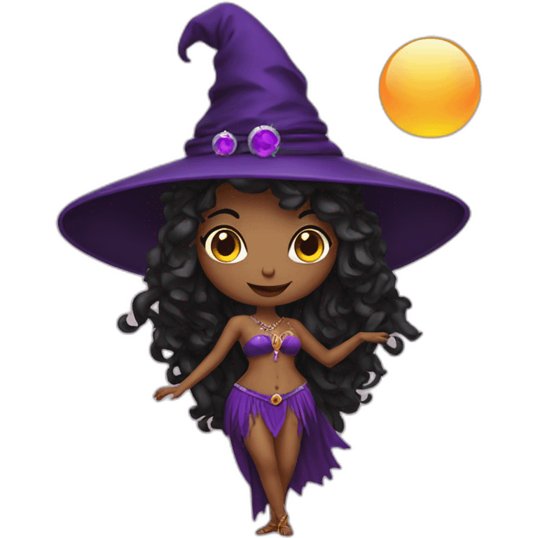 witch with bellydance custome emoji